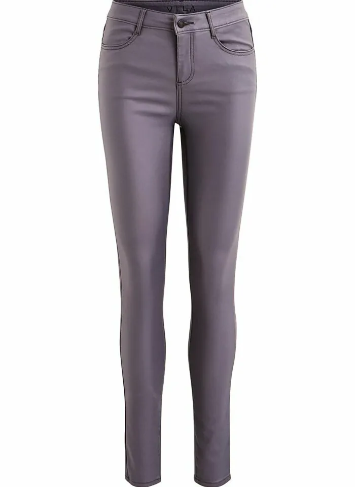 Vila Bestsellertopbroek Van - Vicommit Leatherlook black coated Best Sale