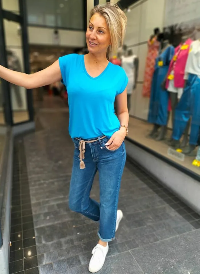 PARA MI Broek Van - Bobby Daily Shadow Blue Fashion
