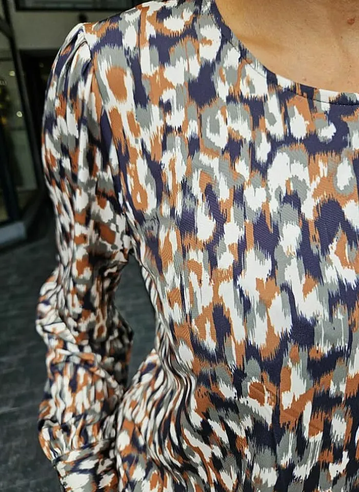 K-design Bloes X127 Met Print En Knoop (Geleverd) p632 Fashion