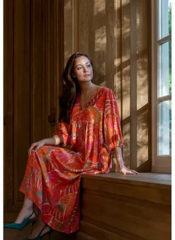 Geisha Kleed Van - 37136 coral/pink Hot
