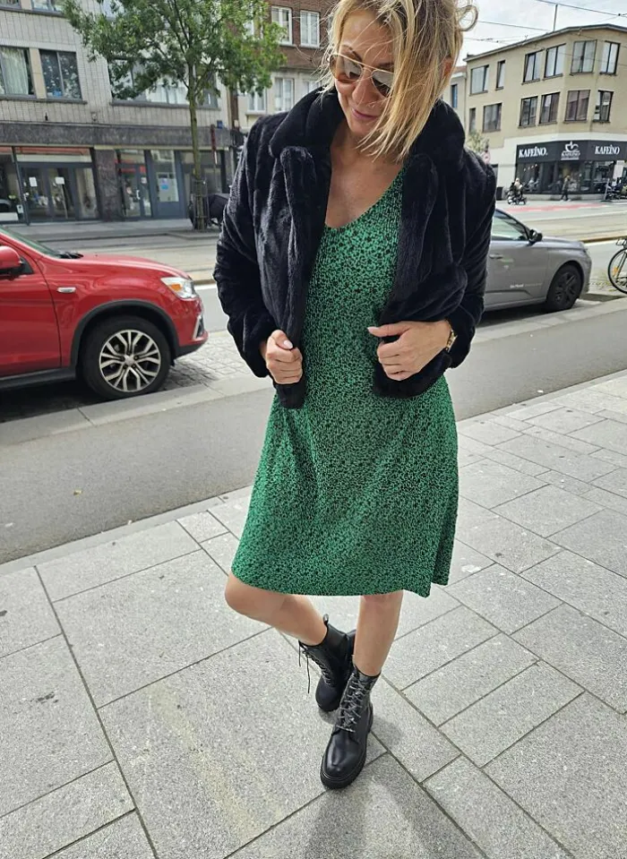 Vila Kleed Van - Pilou bright green New