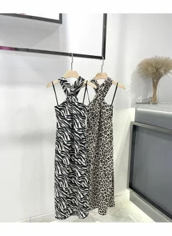 Musthaves Jurk Knoop Animal Animal print Clearance