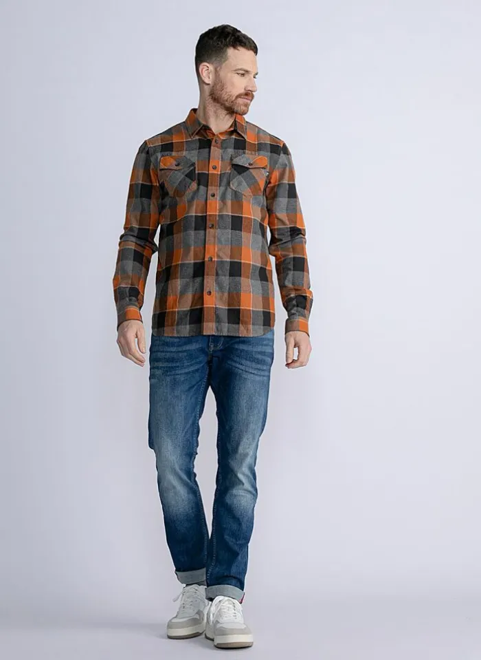 Petrol Hemd Sil417 Winter Orange Store