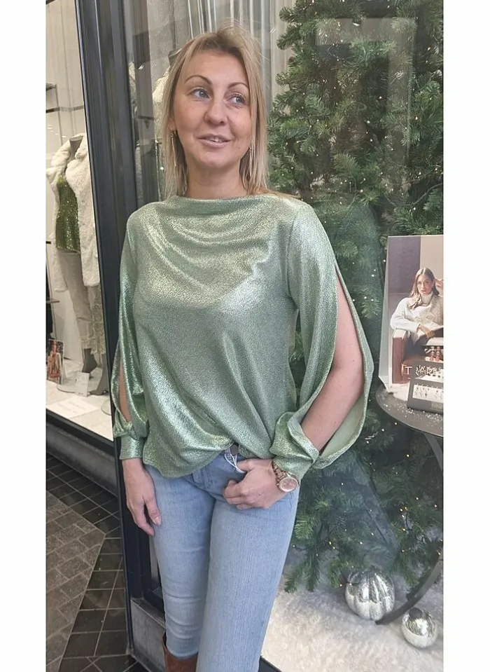 Terra di siena Pull Van Terra Di Sienna Precious (Open Armen) roos/glitter Flash Sale