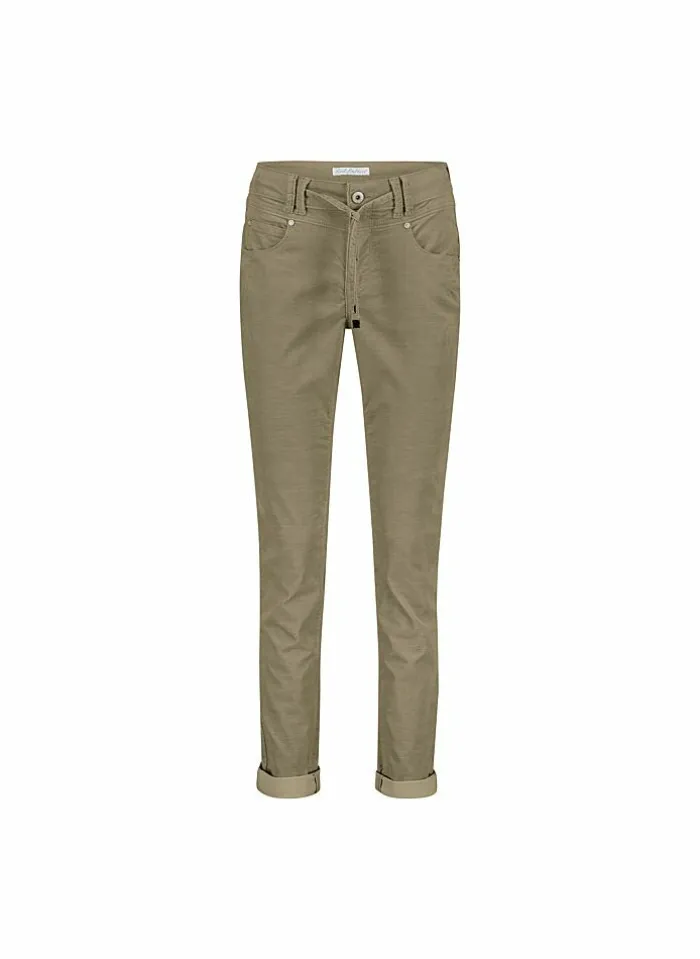 red button Broek Relax Fine Cord Fashion