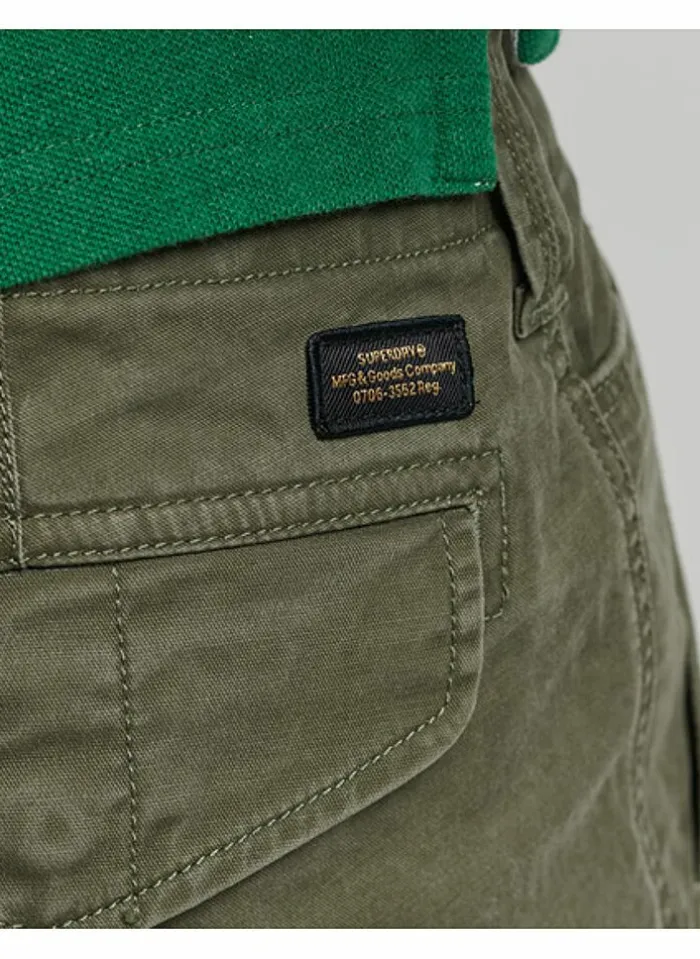 Superdry Vintage Core Cargo Short Ice Marl Overdyed Khaki New