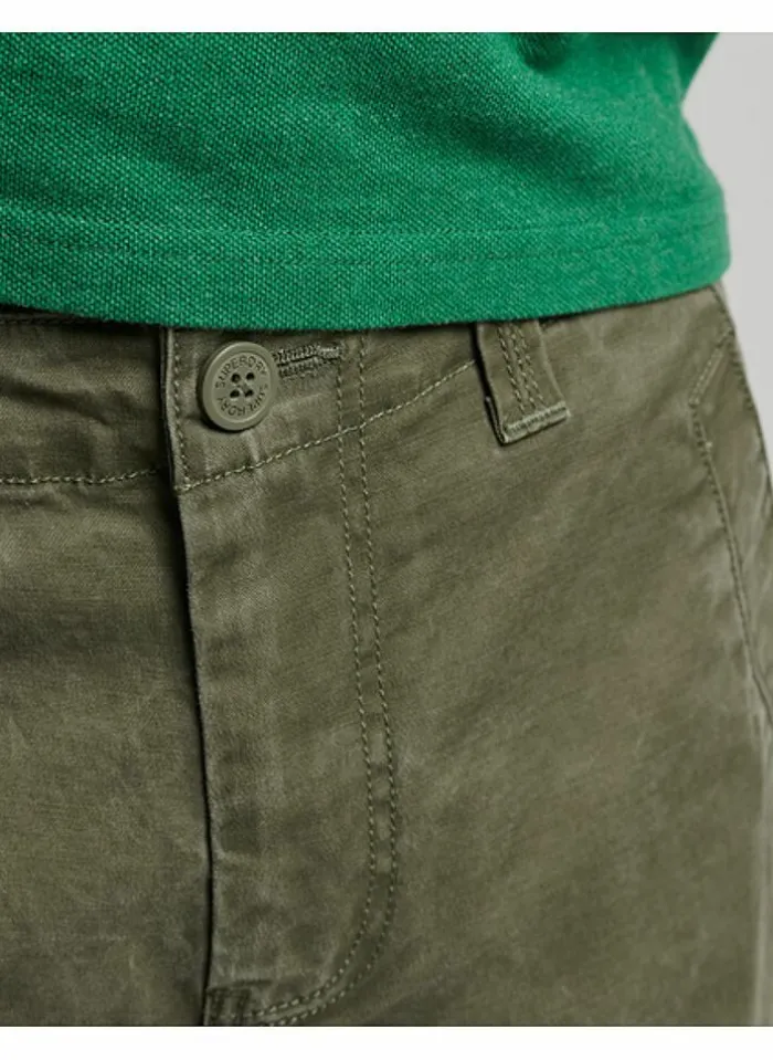 Superdry Vintage Core Cargo Short Ice Marl Overdyed Khaki New