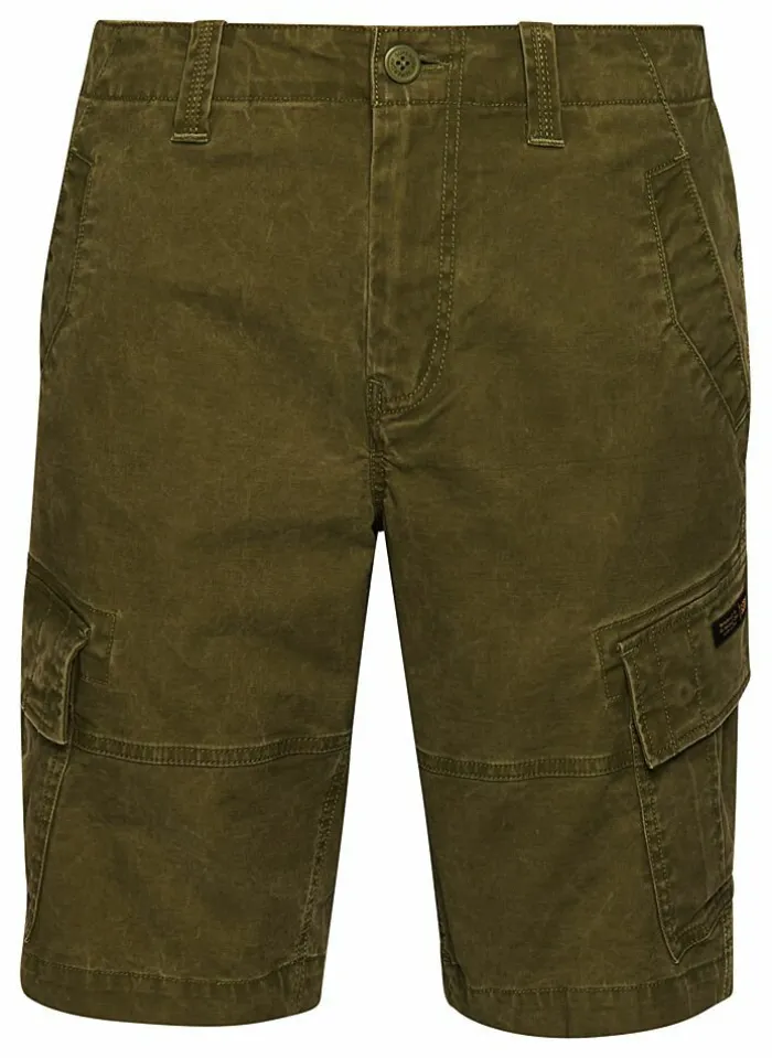 Superdry Vintage Core Cargo Short Ice Marl Overdyed Khaki New