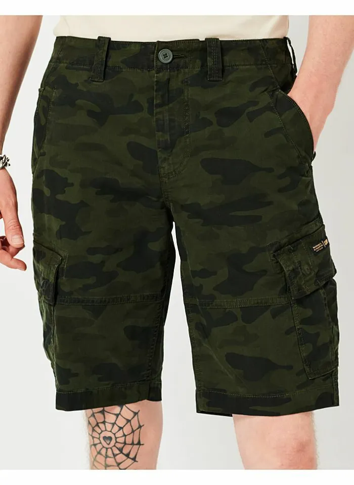 Superdry Vintage Core Cargo Short Ice Marl Overdyed Khaki New