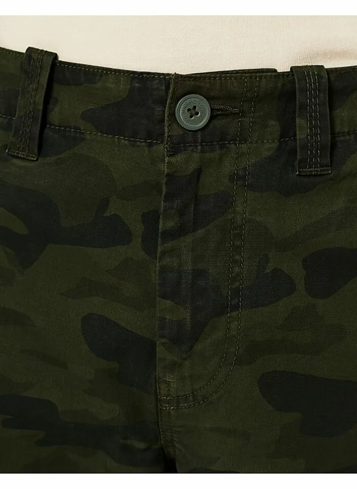 Superdry Vintage Core Cargo Short Ice Marl Overdyed Khaki New