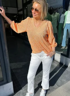 Geisha Top Van - 33257 offwhite/orange Fashion