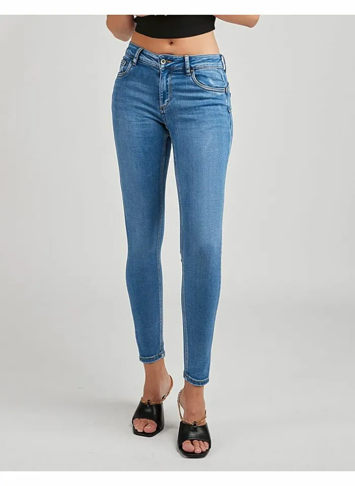 Toxik Jeans Tona Mid Blue Denim Cheap