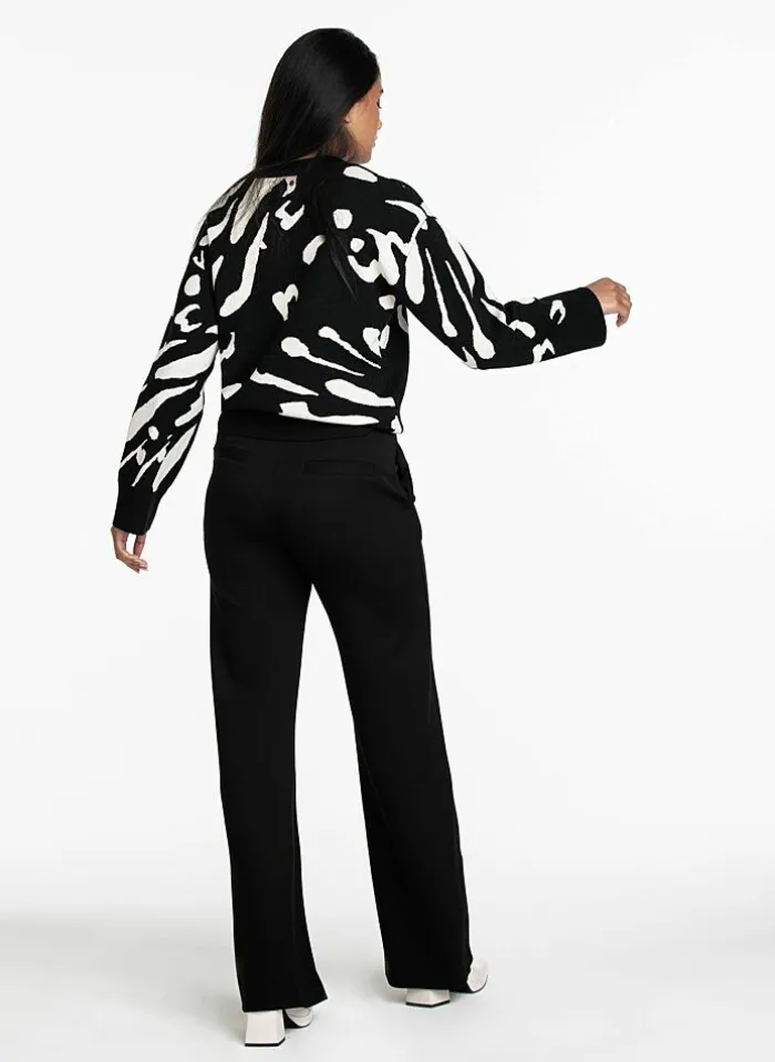 Tramontana Broek Wide Leg Sailor Details 8 zwart Clearance