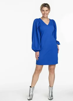 Tramontana Kleed Jersey Puff Sleeves 17 bright blue New