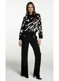 Tramontana Pull Jacquard Abstract Flower 20 zwart Best