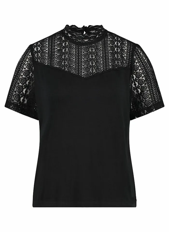 Tramontana Top Lace Details 7 zwart Shop