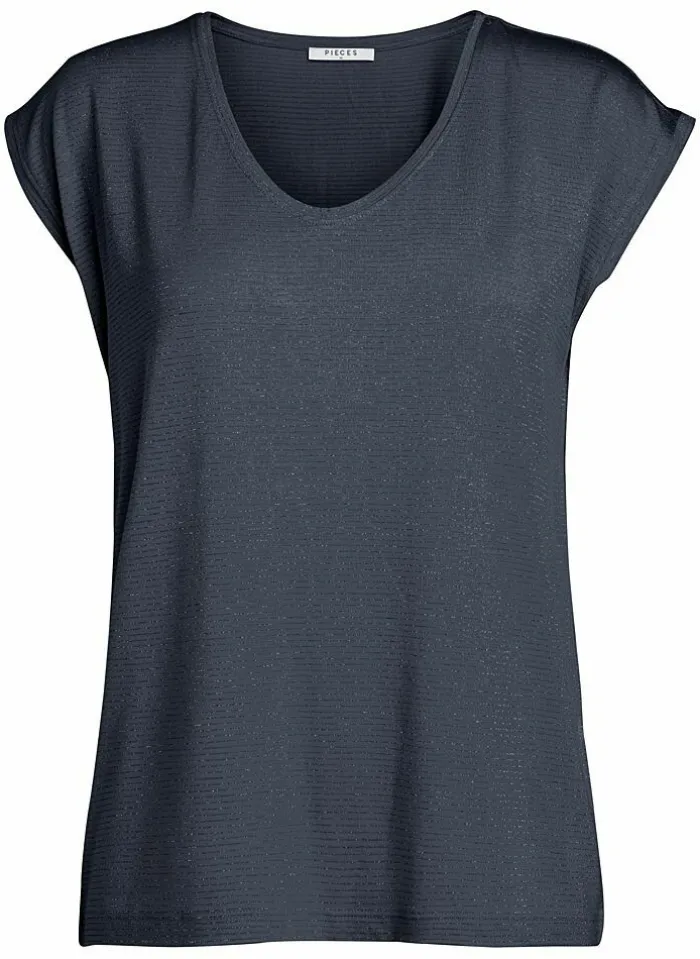 Pieces T-Shirt Van - Pcbillo Noos (Lurex Lijntjes) Bestseller! Reflecting pond Cheap