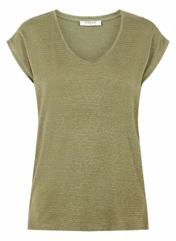 Pieces T-Shirt Van - Pcbillo Noos (Lurex Lijntjes) Bestseller! Reflecting pond Cheap