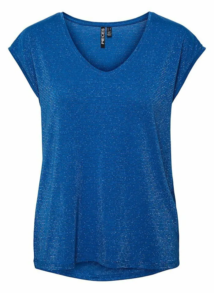 Pieces T-Shirt Van - Pcbillo Noos (Lurex Lijntjes) Bestseller! Reflecting pond Cheap