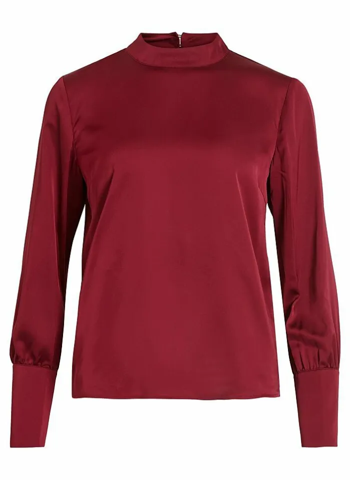 Vila Bloes Ellette Highneck (Noos) beet red Discount