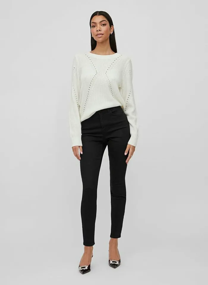 Vila Broek Sally Skinny (Noos) zwart Cheap