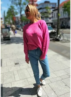Vila Pull Marcy pink yarrow Store