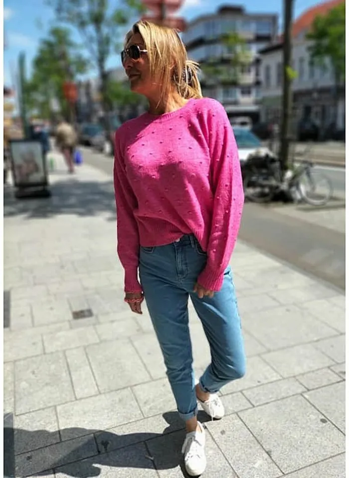 Vila Pull Marcy pink yarrow Store