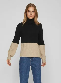 Vila Pull Ril Blocking (Noos) zwart Online